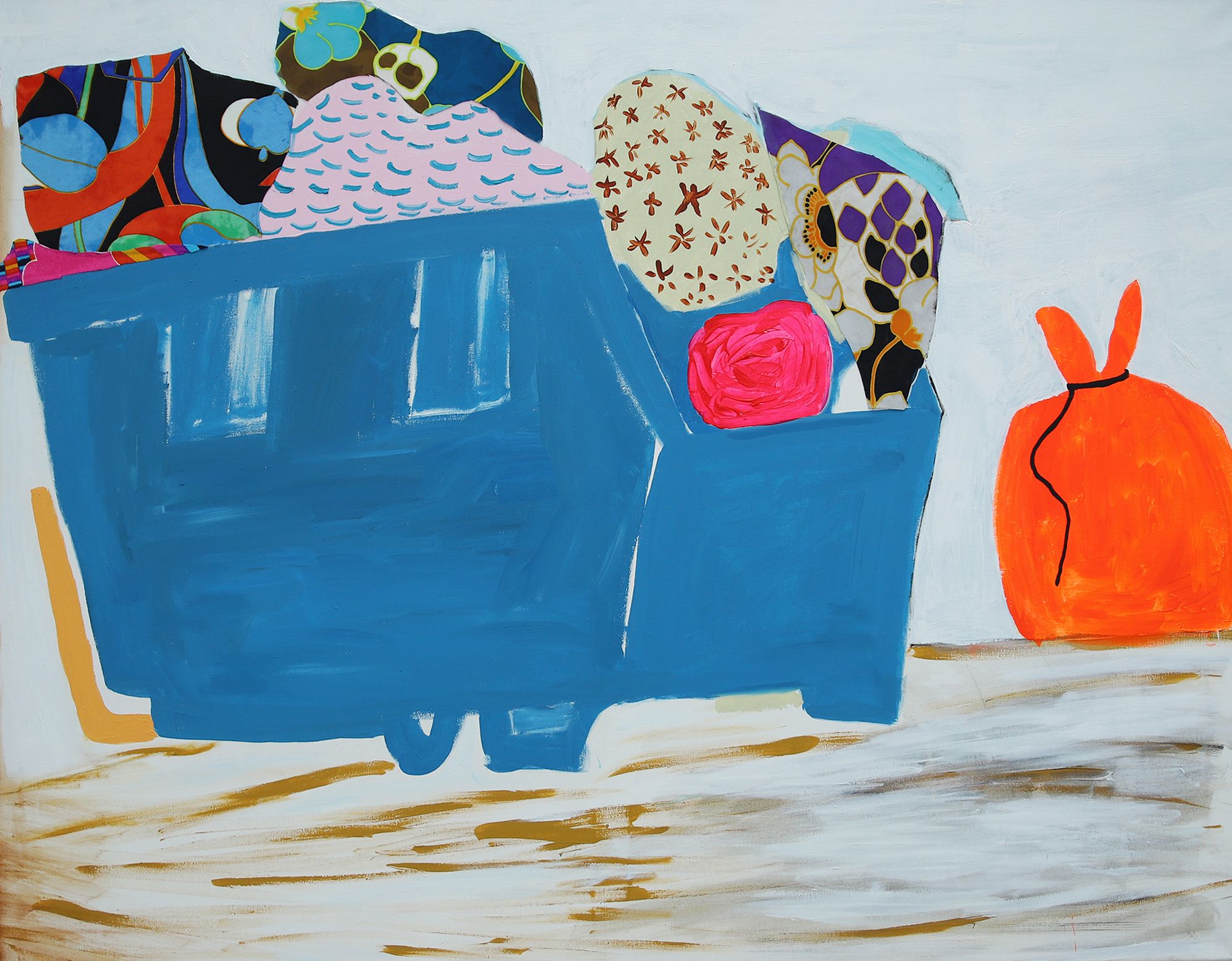 <strong><em>Benne de secours pop n°1</em></strong>, 2020<br>Acrylique sur toile, 115 x 145 cm