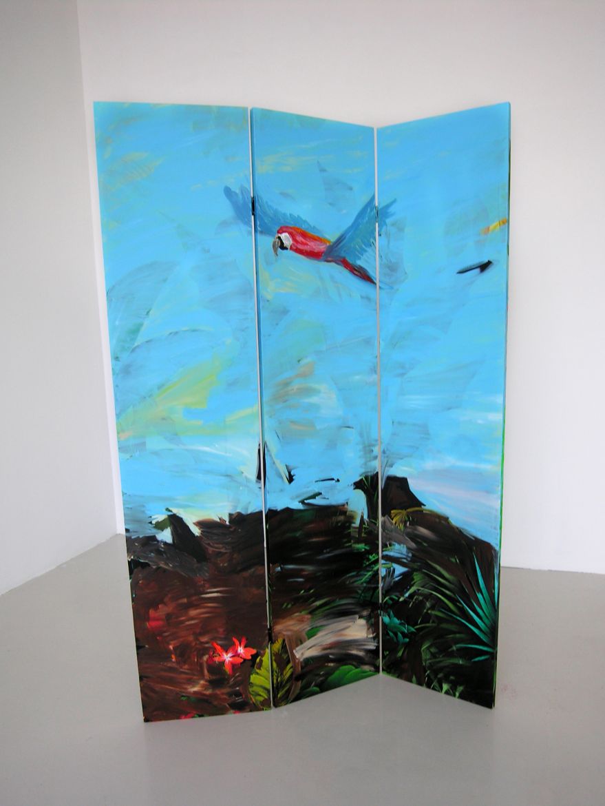 <strong><em>Recto-verso (recto)</em></strong>, 2020<br>Acrylique sur toile imprimée, structure panneaux fibres, 180 x 121 cm, épaisseur 2 cm